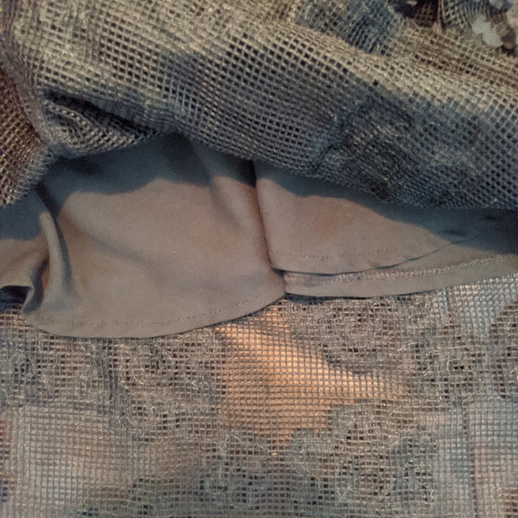 Black Floral Applique Mesh Skirt - Picture 4 of 6